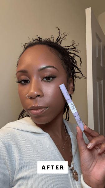 Taylor after using the uCoolMe Lash Bond and Seal